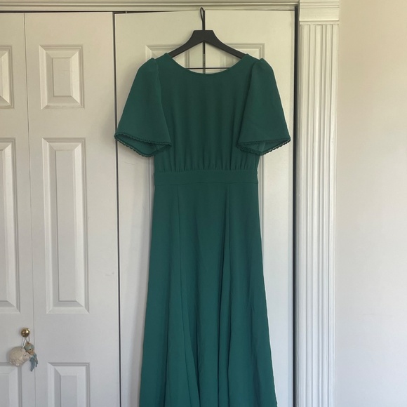 Sezane Lady Dress Emerald Green Size US 4/FR 36, new without tags - Picture 3 of 4